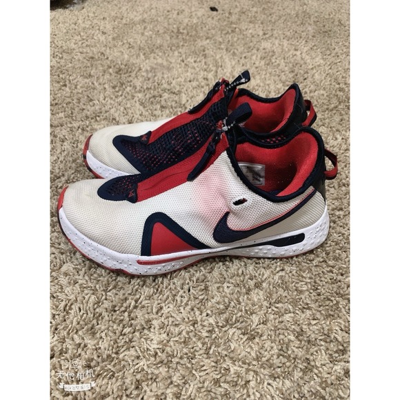 Nike PG 4 USA Red White Blue Men's Size 11 ‎ Basketball Shoes Zip CD5079 101 - Picture 1 of 10